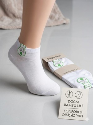 Km Collections 6'lı Paket Dikişsiz Bambu Patik Çorap Bay&bayan