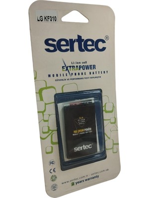 Sertec - Lg KF310 Uyumlu Batarya