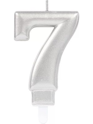 Belirtilmemiş 7 Rakam Mum Gümüş Renk