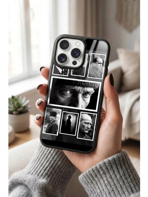 Snacase Apple iPhone 15 Pro Uyumlu Atatürk Portresi Tasarımlı Glossy Premium Kılıf