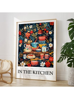 Nt Handmade Çerçeveli Uv Baskı In The Kitchen Duvar Tablosu Modern Mutfak Kahve Köşesi Duvar Dekoru