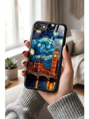 Snacase Apple iPhone 7/8/se Uyumlu Starry Night Tasarımlı Glossy Premium Kılıf