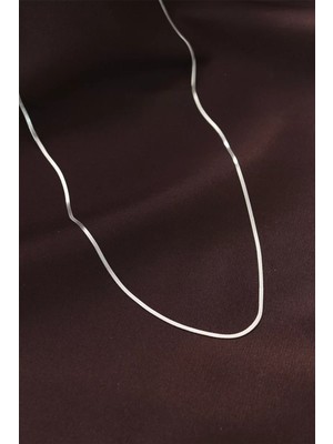 Belirtilmemiş Çelik Gümüş Renk 60 cm Ince Italyan Zincir Kolye - TJ-BKO6226