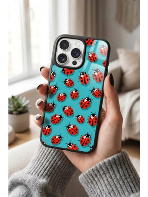 Snacase Apple iPhone 14 Pro Uyumlu Uğur Böceği Tasarımlı Glossy Premium Kılıf