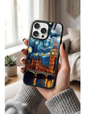 Snacase Apple iPhone 13 Pro Uyumlu Starry Night Tasarımlı Glossy Premium Kılıf