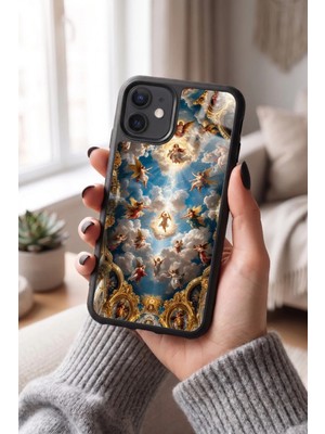 Snacase Apple iPhone 12 / 12 Pro Uyumlu Melekler Tasarımlı Parlak Premium Kılıf