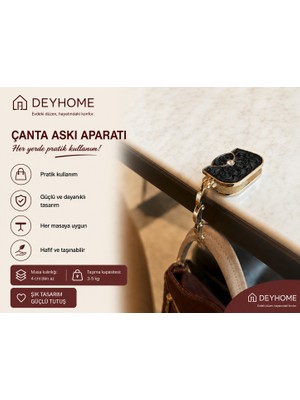 Deyhome Katlanabilir Çanta Askı Aparatı Masa Kenarı Çanta Tutucu Taşınabilir Çanta Kancası Çanta Model