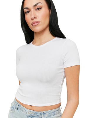 Tally Weijl Kadın Crop T-Shirt - Stscoborıo