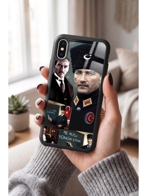 Snacase Apple iPhone x / Xs Uyumlu Atatürk Portresi Tasarımlı Glossy Premium Kılıf