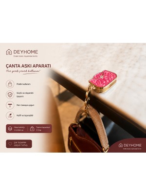 Deyhome Katlanabilir Çanta Askı Aparatı Masa Kenarı Çanta Tutucu Taşınabilir Çanta Kancası Çanta Model