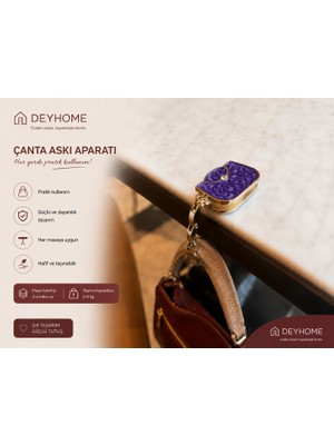 Deyhome Katlanabilir Çanta Askı Aparatı Masa Kenarı Çanta Tutucu Taşınabilir Çanta Kancası Çanta Model