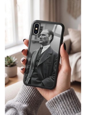 Snacase Apple iPhone x / Xs Uyumlu Atatürk Portresi Tasarımlı Glossy Premium Kılıf