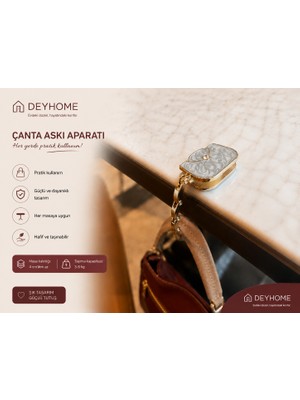 Deyhome Katlanabilir Çanta Askı Aparatı Masa Kenarı Çanta Tutucu Taşınabilir Çanta Kancası Çanta Model