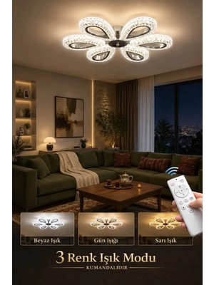 Marsel Lighting Damla 6lı Avize 3 Renkledısıklı Salon Oturma Odası Avvize