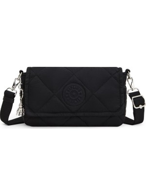 Kipling Aras Small Shoulder Bag Omuz Çantası, Standart, 24S.WOÇ.MEB.0028, Cosmic Black, Kadın