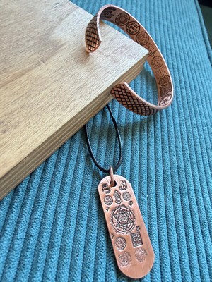 Aida Jewelss Koruma Dualı Bakır Bileklik ve Zırh Koruma Dualı Bakır Kolye Kombini