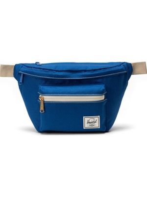 Herschel Pop Quiz Bel Çantası 11406-06287-OS, True Blue/white Stitch, Tek Ebat