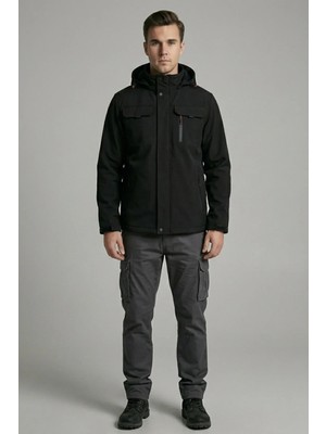 Onz Culis Erkek Su ve Rüzgar Geçirmez Softshell Mont Içi Tay Tüyü Kışlık Outdoor