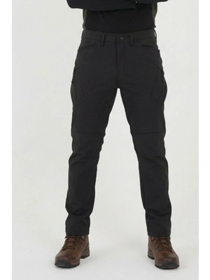 Onz Mrt Erkek Siyah Su ve Rüzgar Geçirmez Içi Polarlı Kışlık Outdoor Softshell Pantolon