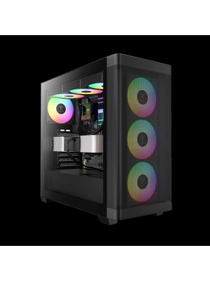 Gamdias Gamdıas Athena M3, 850W, 80+ Bronze, Tempered Glass, Type-C, Mesh Ön Panel, Argb, Atx, Gamıng Kasa