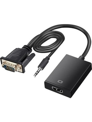 Svoria Store Fully G-537K VGA To HDMI Çevirici Adaptör 3.5 mm Ses Girişli