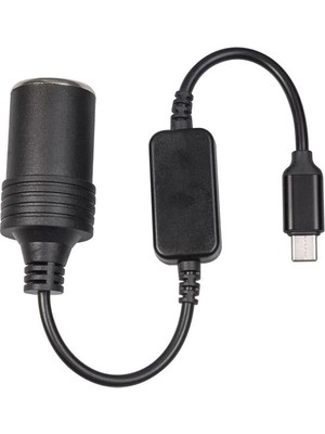 Svoria Store Powermaster PM-24759 Type-C 5 Volt To 12 Volt Çakmak Fiş Çevirici