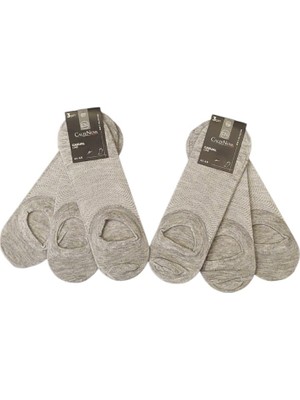 Ang-Scarf Erkek 6 Lı Gri Erkek Patik Çorap Seti