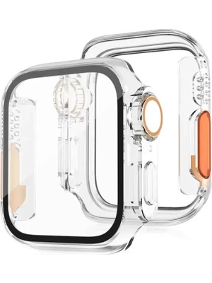 Naturion Newface Apple Watch 44MM Watch 49MM Kasa Dönüştürücü ve Ekran Koruyucu - Şeffaf