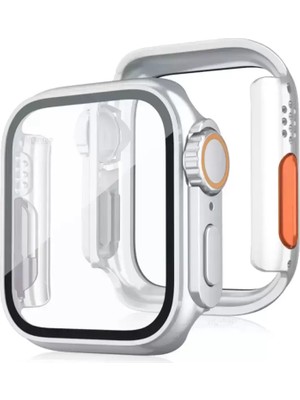 Naturion Newface Apple Watch 44MM Watch 49MM Kasa Dönüştürücü ve Ekran Koruyucu - Çöl Titanyum
