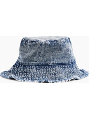 Gap Kız Çocuk Mavi Denim Bucket Şapka