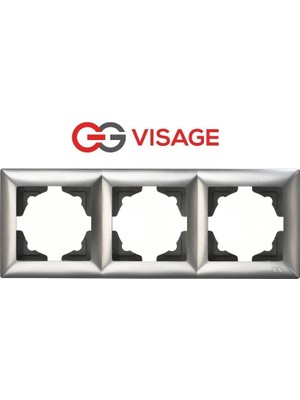 Genel Tedarik Visage Ambiance Füme 3 Lü Çerçeve - Priz ve Anahtar Için Uyumlu Çerçeve