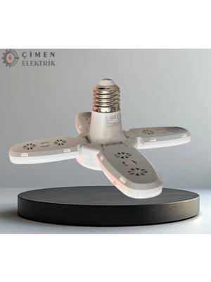 Genel Tedarik Cata Ct 1151 Pervane 30W LED Ampul 6500K Beyaz Işık E27 Duy