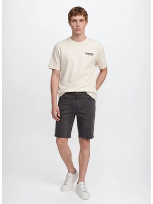 Wrangler Antrasit Erkek Regular Fit Denim Şort