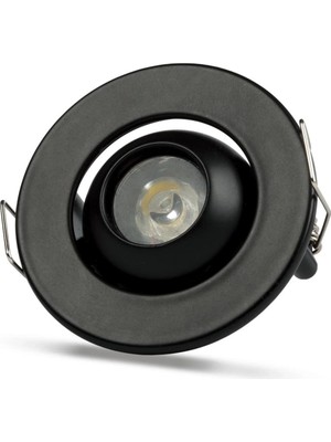 Genel Tedarik Noas YL94 0201 Siyah Kasa 1W LED Spot 6500K Beyaz Işık