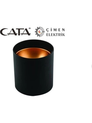 Genel Tedarik Cata Ct 5421 Siyah Bakır Dekoratif Spot Kasa Gu-10 Duy