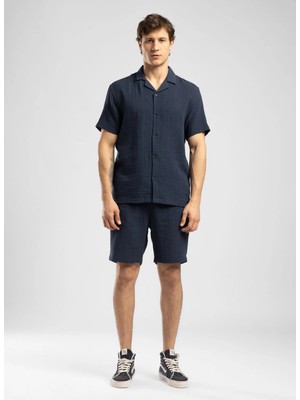 Lee Cooper Lacivert Erkek Regular Fit Gömlek