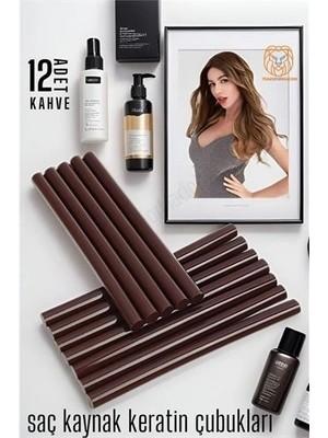 Genel Tedarik Nano Keratin Kaynak Çubukları 12 Adet Kahve Absolute 720352