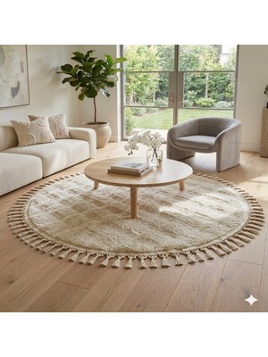 Altun Carpet Babilyuvarlak Pelüş Ponpon Saçaklı 1.3 ml  Hav Yüksekliği Var 2.2 Kalınlık