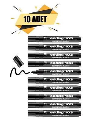 EDDING103 Permanet Marker 10LUSİYAH