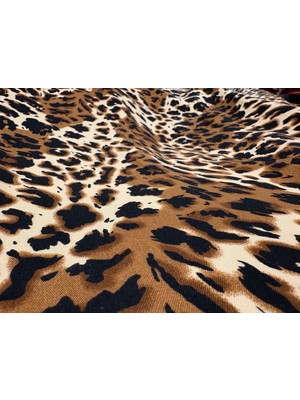 İremcee Viskon Empirme Tiril Tiril Yaz Kumașı En Leopar Desenli En 150 cm