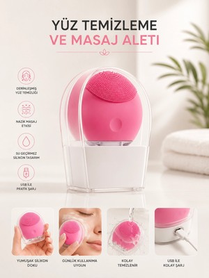 Astraltech Yüz Temizleme ve Masaj Aleti Tüm Cilt Tipleri Için Uygun, Kan Dolaşımını Artıran
