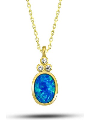 Hanno Telkari Gümüş Gold Opal Taşlı Ananas Kadın Kolye