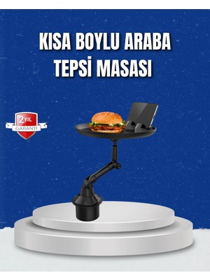 Mrt Teknik Ayarlanabilir Araç Içi Bardaklık Tepsisi 9 Inç Geniş Alan ve Telefon Standlı