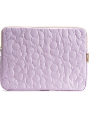 Bahels Daisy Puffy Lila Papatya Desen Xl Macbook ve Tablet Uyumlu Portföy Çanta