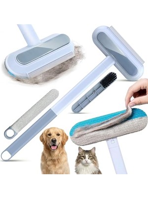 Esranın Dünyası Mobilyalar Için Evcil Hayvan Tüyü Temizleyici - Kedi ve Köpek Için 4'ü 1 Arada Tüy Toplama Fırçası - Yeniden Kullanılabilir - Halı, Giysi, Yatak, Araba, Cam ve Fayans Uyumlu