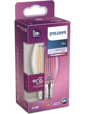 Esranın Dünyası Mum Tipi Beyaz Işık Ampul, 40W E14 Dim Edilmez, Ekonomik Seçim