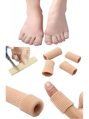 Esranın Dünyası El Ayak Parmak Koruyucu Silikon Tüp, 7 Cm, Tırnak Batması Koruma