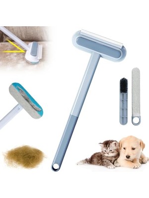 Esranın Dünyası Kedi Köpek Tüy Temizleme 4'ü 1 Arada Sihirli Fırça Seti Çok Yüzeyli Temizlik Aparatı Cam Koltuk Halı Temizleyici Evcil Hayvan Tüy Toplama Fırçası