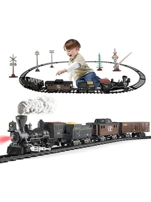 Esranın Dünyası Işıklı ve Sesli Buharlı Tren Seti - 29 Parça Raylı Set