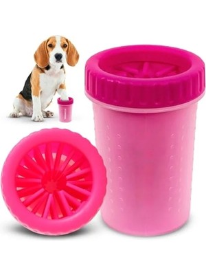Esranın Dünyası Taşınabilir Köpek Patisi Temizleyici - Orta Boy, Pembe